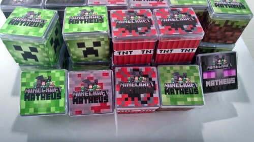 Caixa Acrilica Minecraft
