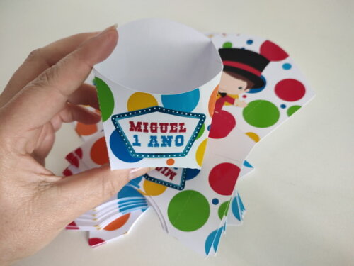 Caixa Batata Frita Personalizada Circo