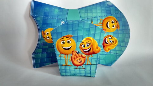 Caixa de Batata Frita Personalizada Emoji o Filme,