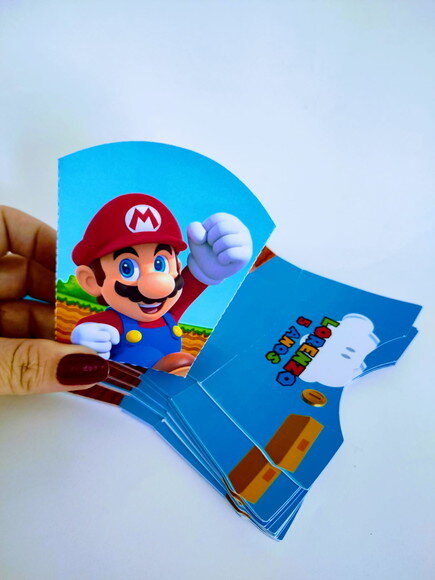 Caixa de Batata Frita Personalizada Super Mario
