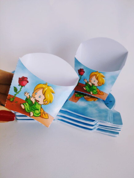 Caixa de Batata Frita Personalizada Pequeno Príncipe