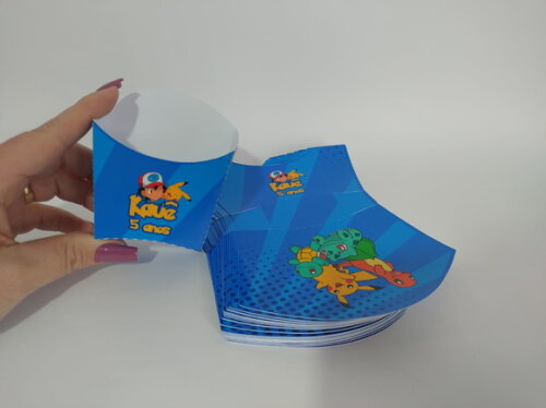 Caixa de Batata Frita Personalizada Pokemon