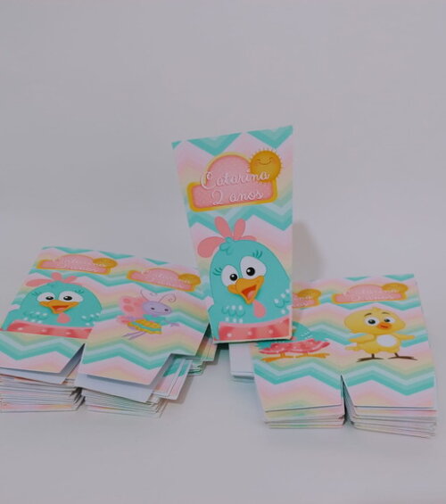 Caixa de Pipoca Personalizada Galinha Pintadinha