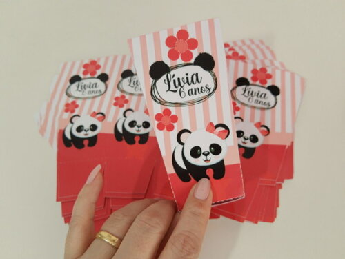 Caixa de Pipoca Personalizada Urso Panda