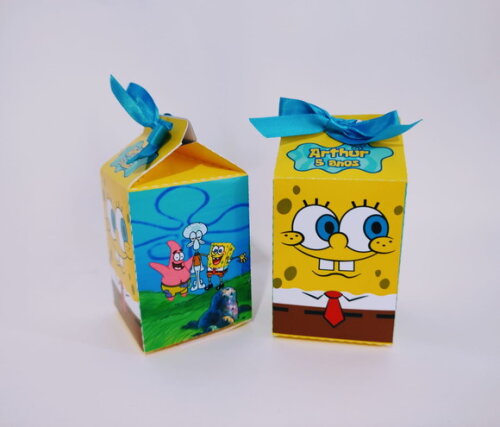 Caixa Milk Personalizada Bob Esponja