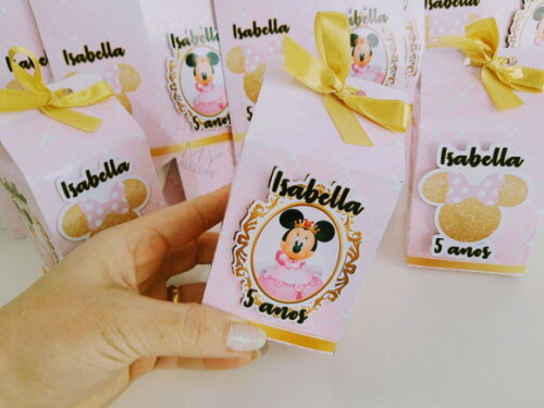 Caixa Milk Personalizada Minnie