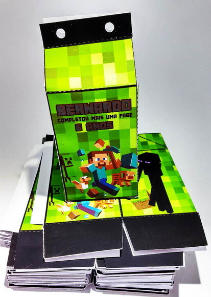 Caixa Milk Personalizada Minecraft