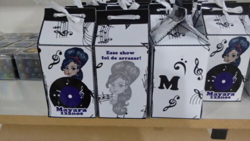 Caixa Milk Personalizada Notas Musicais