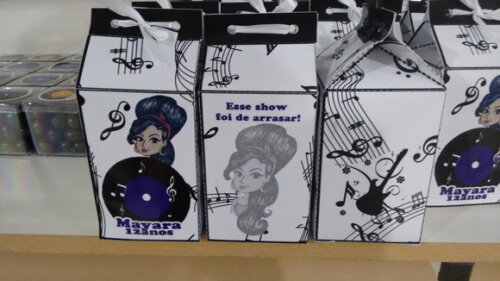 Caixa Milk Personalizada Notas Musicais