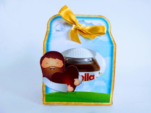 Caixa para Nutella Personalizada Pascoa.