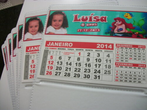 Calendario De Mesa da pequena sereia