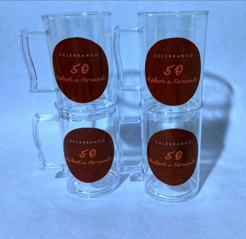 Caneca acrilica personalizada chopp para festa