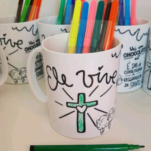 Caneca de polímero personalizada