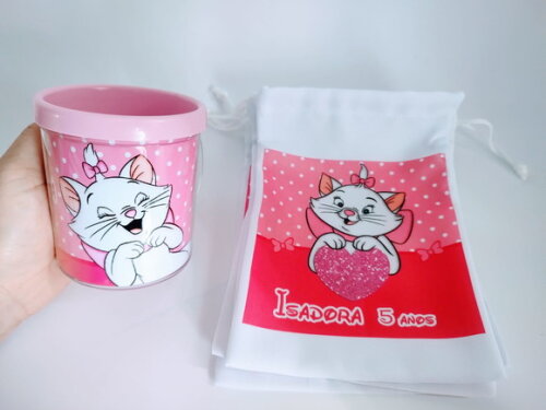 Caneca Personalizada Gata Marie com Embalagem