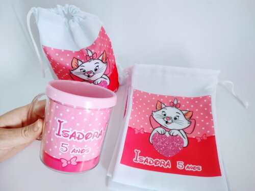 Caneca Personalizada Gata Marie com Embalagem