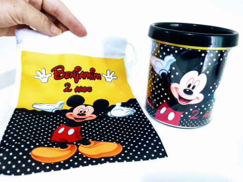 Caneca Personalizada Mickey com Embalagem
