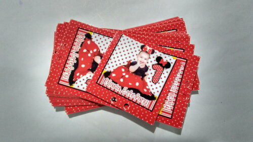 Capa para Pirulito Personalizada Minnie