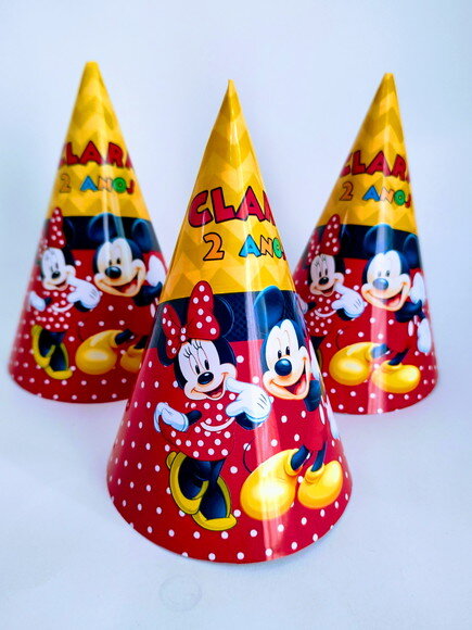 Chapeuzinho Personalizado Mickey e Minnie