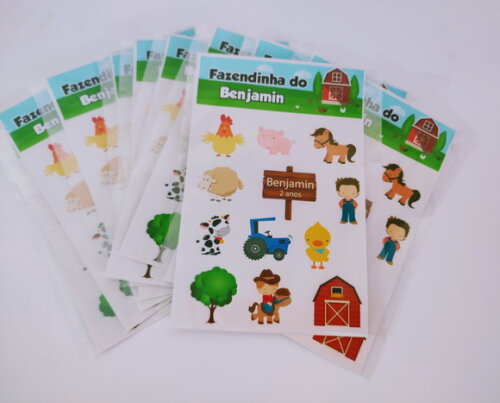 Cartela de Adesivo Personalizada