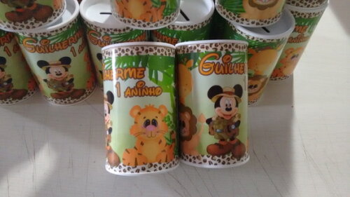 Cofrinho Personalizado Mickey Safari