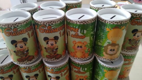 Cofrinho Personalizado Mickey Safari