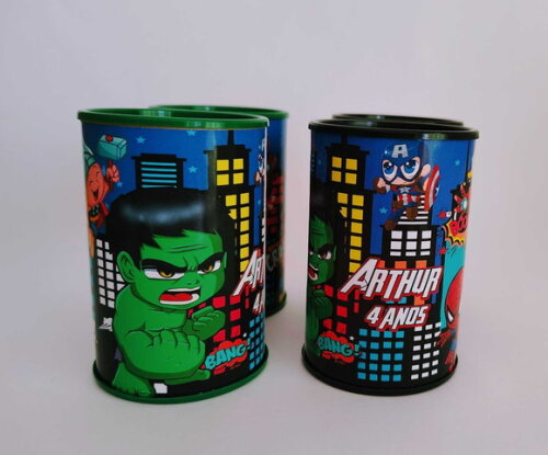 Cofrinho Personalizado Super Heróis