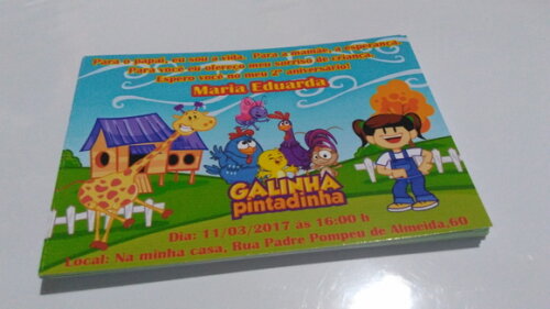 Convite galinha pintadinha