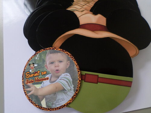 Convite mickey safari