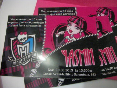 Convite Monster High tradicional