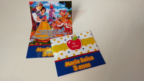 Convite personalizado branca de neve
