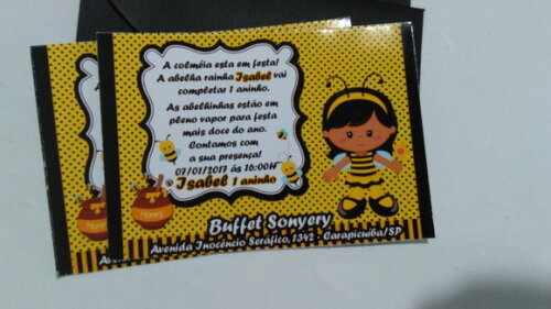 Convite Personalizado Abelhinha
