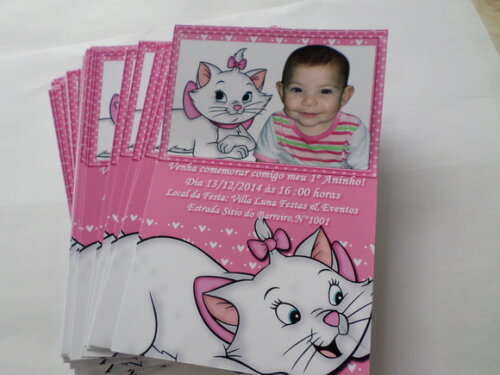 Convite personalizado gata marie