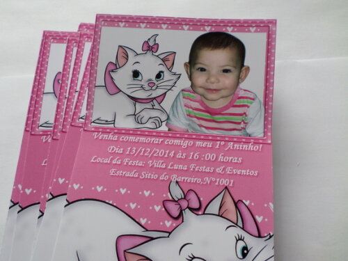 Convite personalizado gata marie