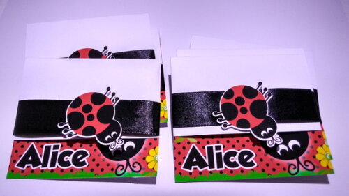 Convite personalizado joaninha
