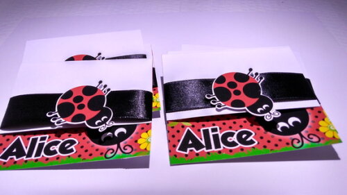 Convite personalizado joaninha