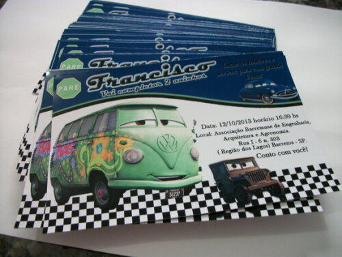 Convites Personalizados Carros