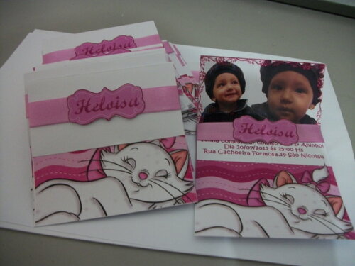 Convites personalizados gata marie