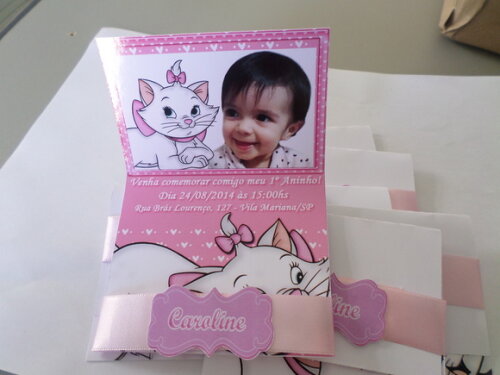 Convites Personalizados Gata Marie