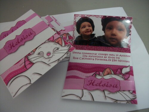 Convites personalizados gata marie