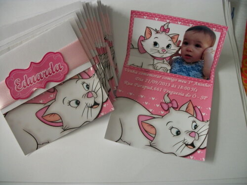 Convites Personalizados Gata Marie