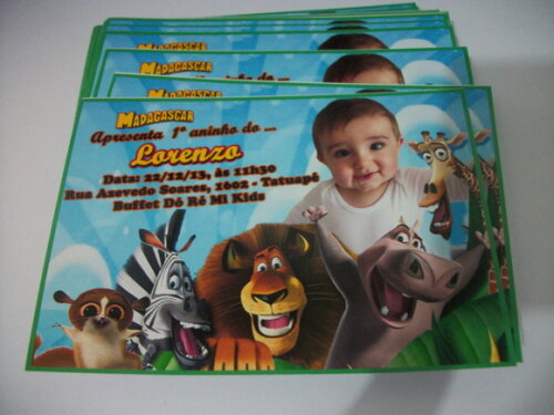 Convites Personalizados madagascar