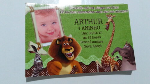Convites Personalizados Madagascar