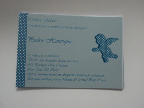Convites Personalizados para batizado