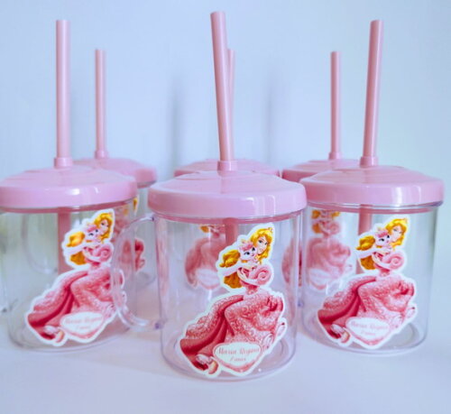Copo Canudo Personalizado Princesa Aurora