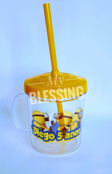 Copo com Canudo Minions