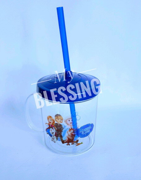 Copo com Canudo Frozen