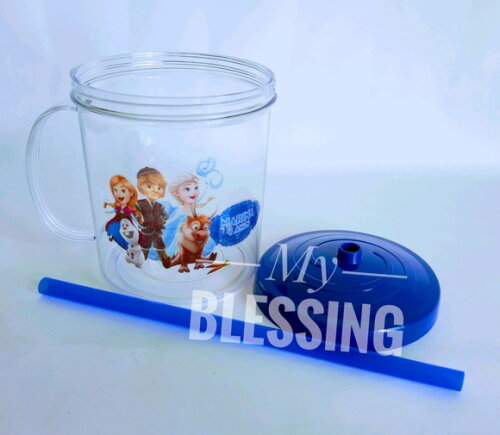 Copo com Canudo Frozen