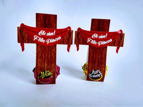 Cruz com Chocolate para Páscoa