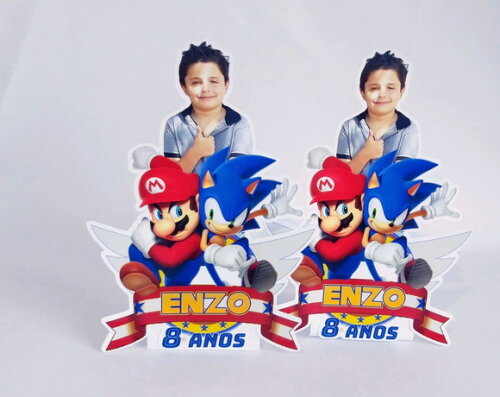 Display de Mesa Personalizado Mario x Sonic