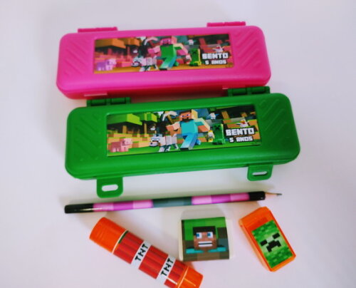 Estojo Escolar Personalizado Minicraft